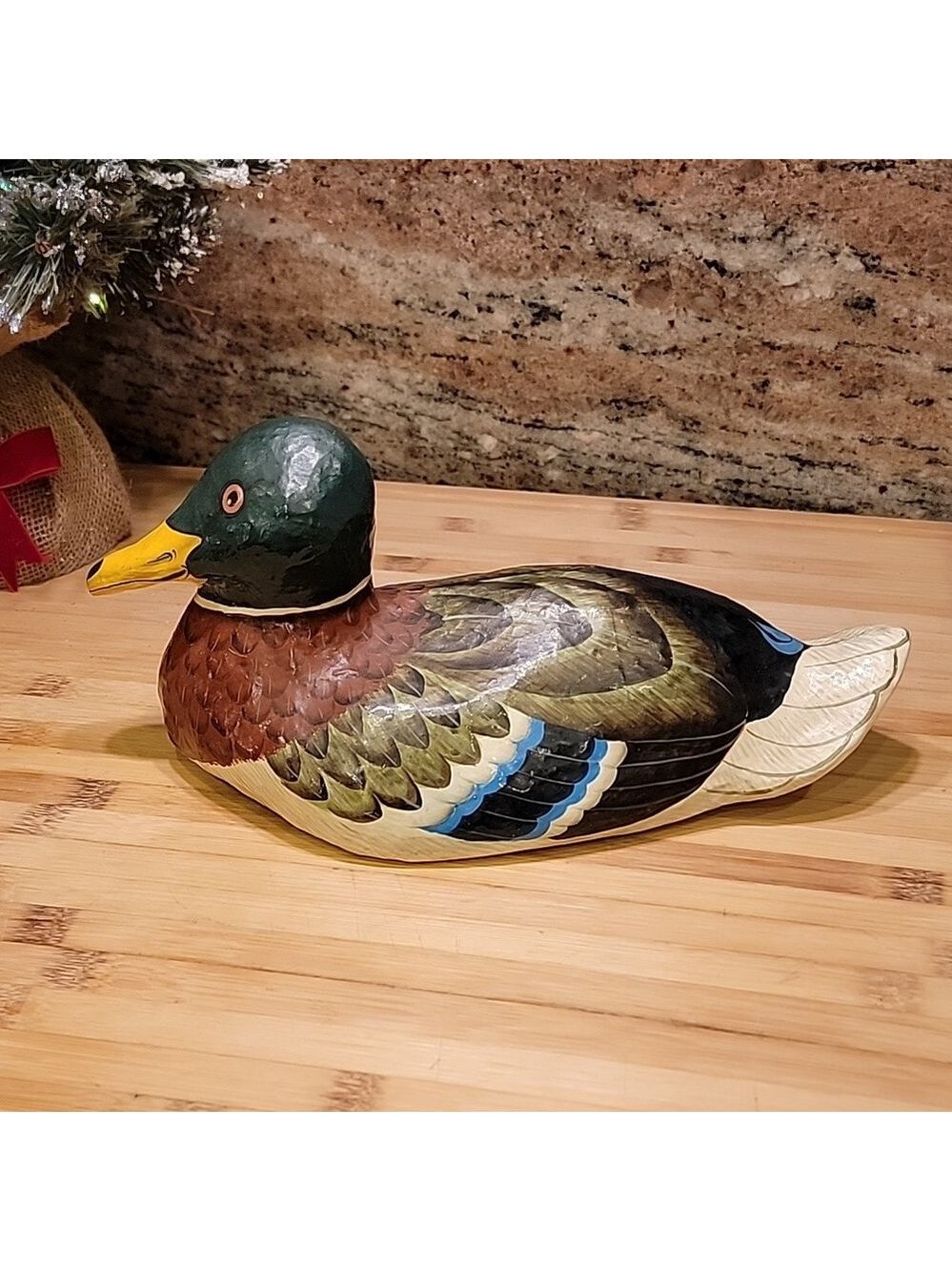 Vintage Paper Mache Duck Decoy